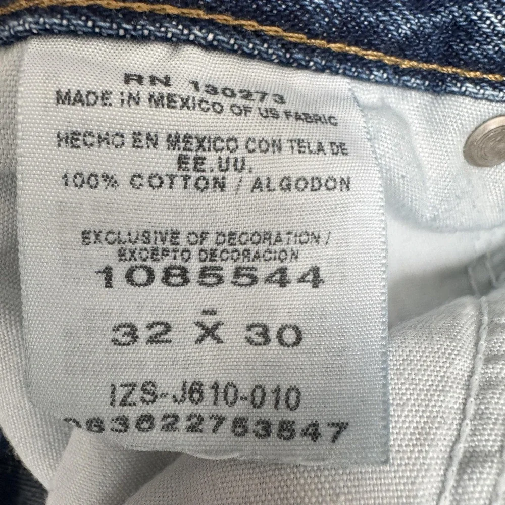 Riders By Lee Jeans Mens 32x30 Blue Denim‎ Relaxed Fit Straight Leg Zip Fly